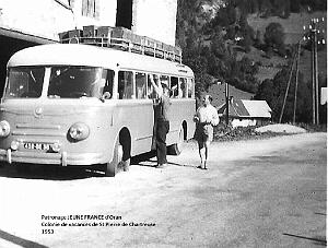 1953 autobus, en cours de route